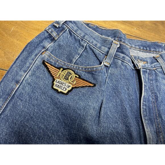 Vintage Harley-Davidson Unisex USA Patch Embroidered Jeans 32x32 - Picture 5 of 13